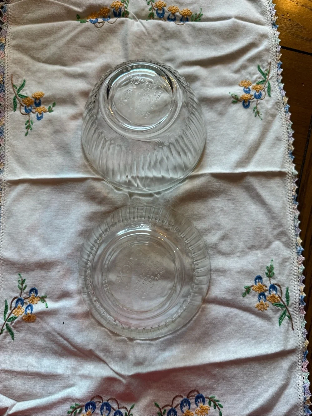 Pyrex 463 Clear Glass Custard Cups 6 oz Set of 2 USA
